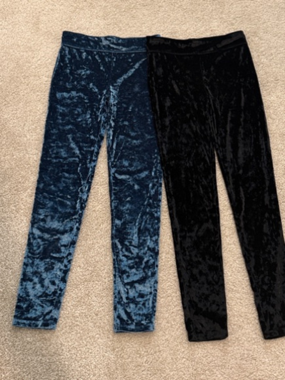 Nordstrom Velvet Leggings - Navy Blue and Black (2-Pack)
